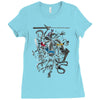 ninja aliens Ladies Fitted T-Shirt