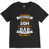 Super Cool Son Of A Freaking Awesome Dad V-Neck Tee