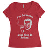 i'm awesome  funnycomic deal with it party retro cool Women's Triblend Scoop T-shirt