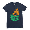 2016 dumpster fire (2) Ladies Fitted T-Shirt