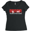 big red brrr - frost football Women's Triblend Scoop T-shirt