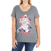 freddy krueger floral Ladies Curvy T-Shirt