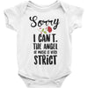 sorry i can't the angel of music is very strict Baby Bodysuit