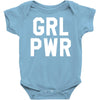 girl power white logo Baby Bodysuit