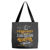 I'm a february woman I was born with my heart Tote Bags