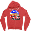 vote for pizza Zipper Hoodie