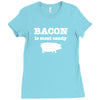 bacon is meat candy Ladies Fitted T-Shirt