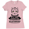 I Am Cat Actually In A Very Commited Relationship Ladies Fitted T-Shirt