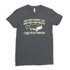 she was short, fat and had a big mouth! Ladies Fitted T-Shirt