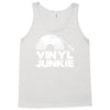 vinyl junkie white logo Tank Top