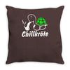 chillkr&ouml;te  fun kult shit bong marihuana joint smoke weed punk gras Throw Pillow