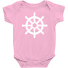 steering wheel sail boat funny Baby Onesie