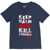 Keep Calm And Kill Zombies V-Neck Tee
