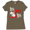 run hippie run Ladies Fitted T-Shirt