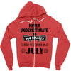 never underestimate an old man who was born in july Zipper Hoodie