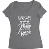 Love You To The Moon And Back Women's Triblend Scoop T-shirt