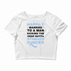 happily married to a man kicking the crap outta stomach cancer Crop Top