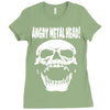 angry metal head Ladies Fitted T-Shirt