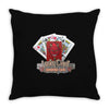 lucky devil gambling cards Throw Pillow