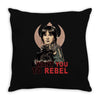 i want you to rebel Throw Pillow