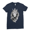 lion with crown Ladies Fitted T-Shirt