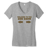 welcome to the gun show ron burdundy anchorman inspired gift funny Women's V-Neck T-Shirt