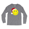 smiley face wears santa hat merry christmas Long Sleeve Shirts