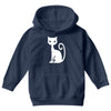 white cat funny Youth Hoodie