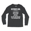 Super October Girl Long Sleeve Shirts
