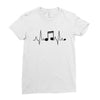 Heart Rhythm Music Ladies Fitted T-Shirt
