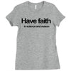 have faith in science and reason t shirt medium funny atheism religion Ladies Fitted T-Shirt