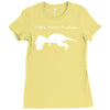 t rex hates pushups Ladies Fitted T-Shirt