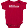born to fly forced to work Baby Bodysuit