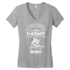I Don't Need Therapy Just to Do Skiing Women's V-Neck T-Shirt