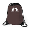 trex i love you this much Drawstring Bags