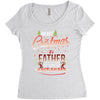 Merry Christmas To Father Of Great Awesome Women's Triblend Scoop T-shirt