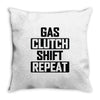 gas clutch shift repeat Throw Pillow