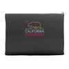 neon sign california republic flag bear Accessory Pouches