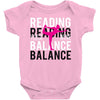Reading Yoga Wine Balance Baby Onesie