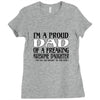 i'm a proud dad of a freaking awesome daughter Ladies Fitted T-Shirt