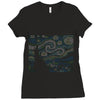 ascii night Ladies Fitted T-Shirt