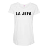 la jefa black Maternity Scoop Neck T-shirt