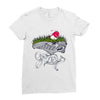 don't step on the grass Ladies Fitted T-Shirt