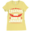 Legends Are Born In January Ladies Fitted T-Shirt