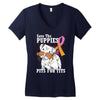 save the puppies Women's V-Neck T-Shirt