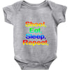shoot eat sleep repeat gun Baby Onesie
