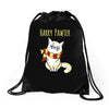 pawter cat Drawstring Bags