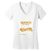 I'm a march woman I was born with my heart Women's V-Neck T-Shirt