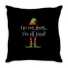 i'm not short i'm elf sized Throw Pillow
