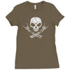 rock skull Ladies Fitted T-Shirt